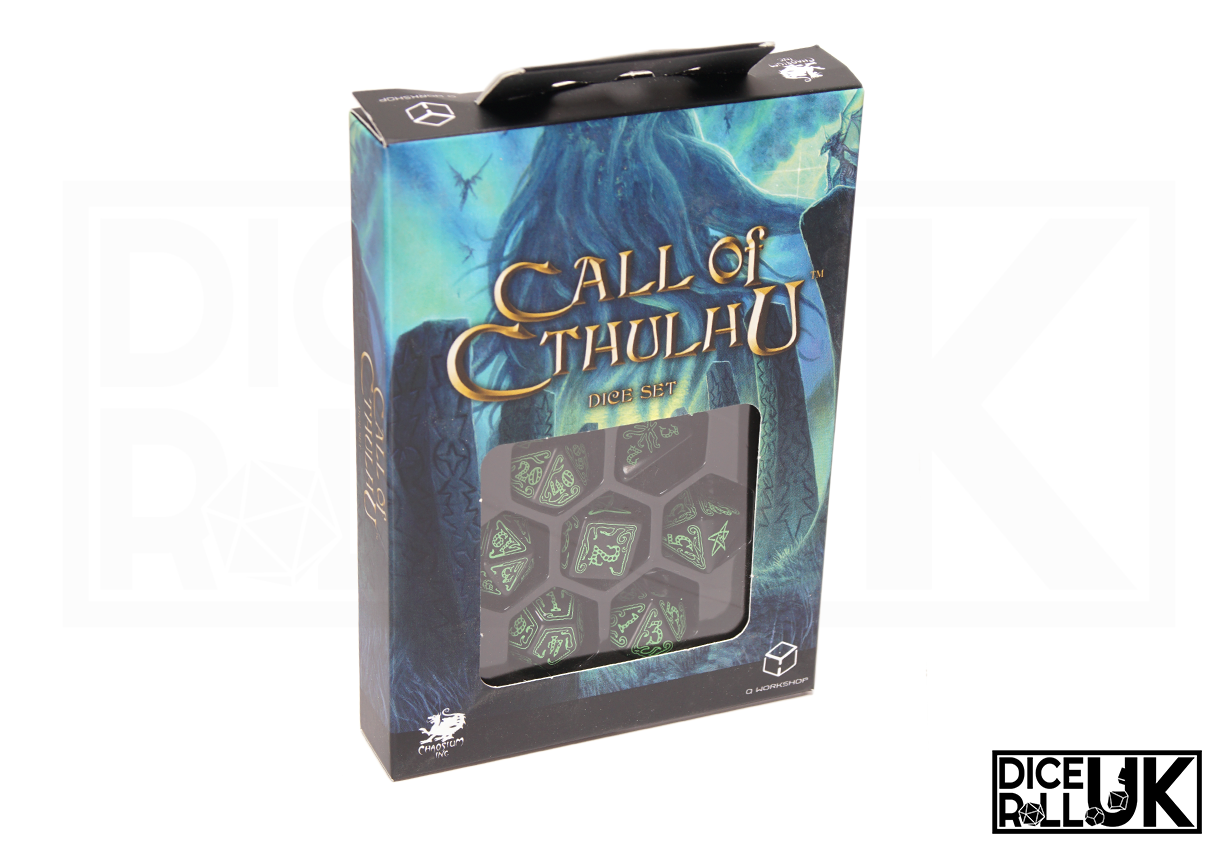 Call Of Cthulhu Dice - Black & Green - Box Front