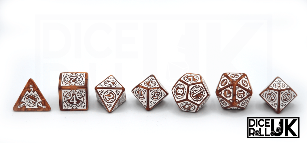 Steampunk Clockwork - Caramel & White Steampunk Clockwork - Caramel & White from DiceRoll UK
