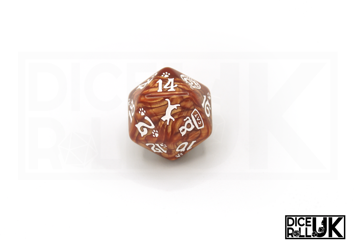 Muffin Cat Dice - D20 Closeup