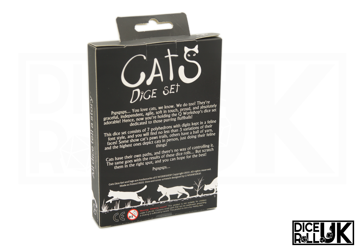 Purrito Cat Dice - Box Back