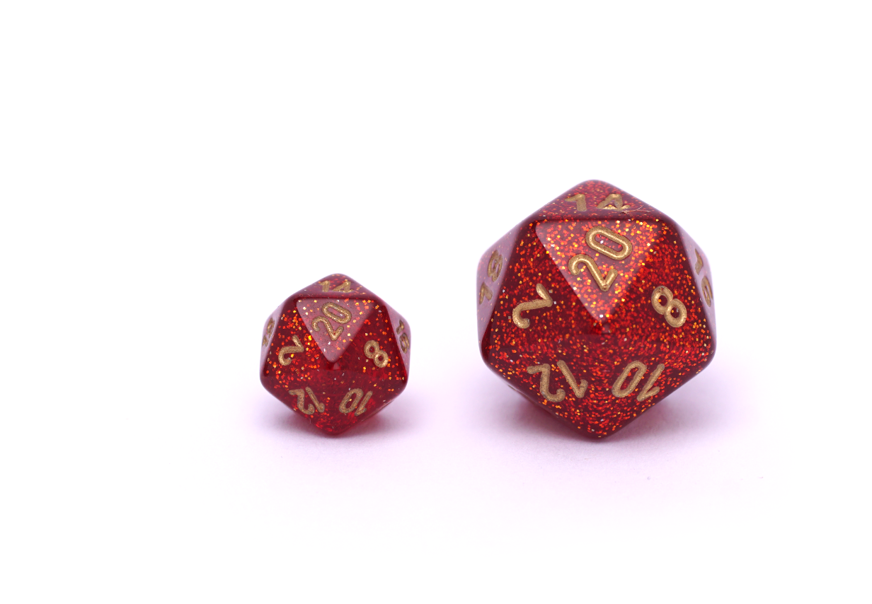 Chessex Mini Glitter | Ruby Red