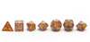 Caramel & Yellow Classic RPG Dice Set - Lineup