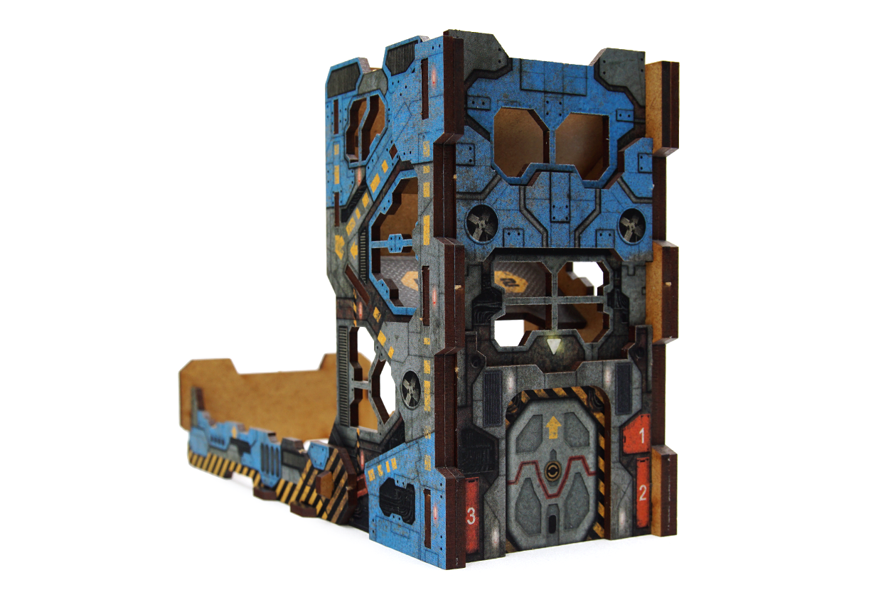 Q-Workshop Tech Dice Tower Rear View