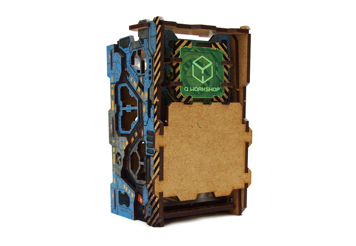 Q-Workshop Tech Dice Tower Folded Up