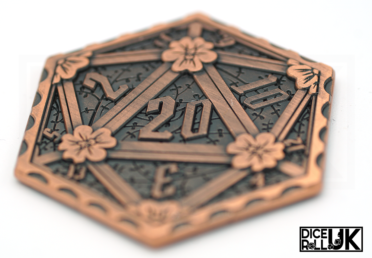 D20 Coin Token - Copper D20 Coin Token - Copper from DiceRoll UK