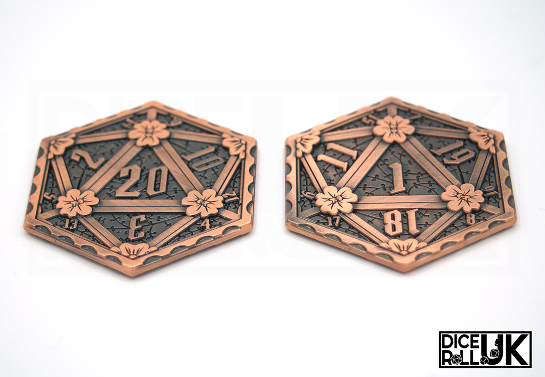D20 Coin Token - Copper D20 Coin Token - Copper from DiceRoll UK