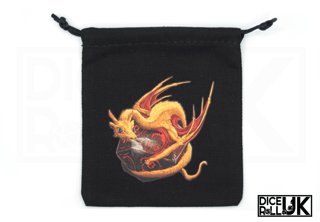 Adorable Dragon Dice Bag - Flat