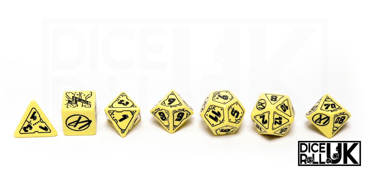 Cyberpunk RPG Dice Set - Danger Zone - Lineup