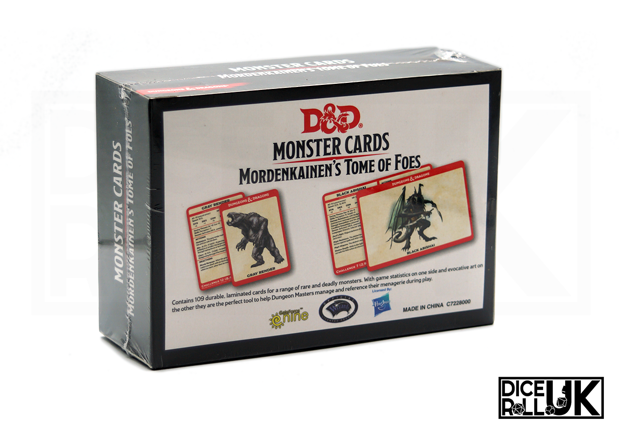 D&D MONSTER CARDS Mordenkainens Tome of Foes
