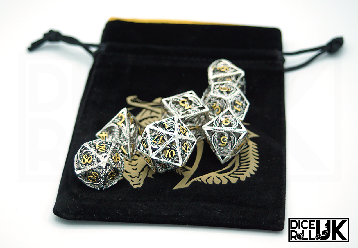 Valour Dragon Dice Bag - Flat With Dice