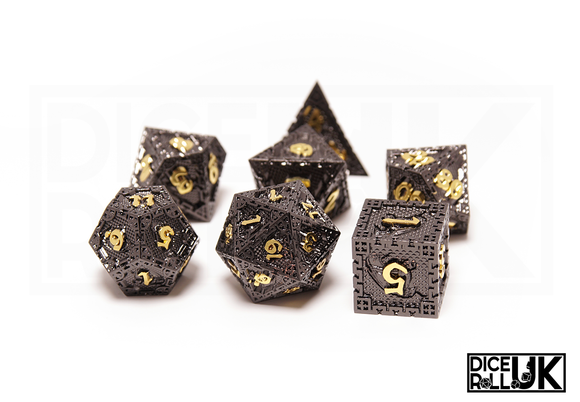 Dragon Guild Dice - Black & Gold
