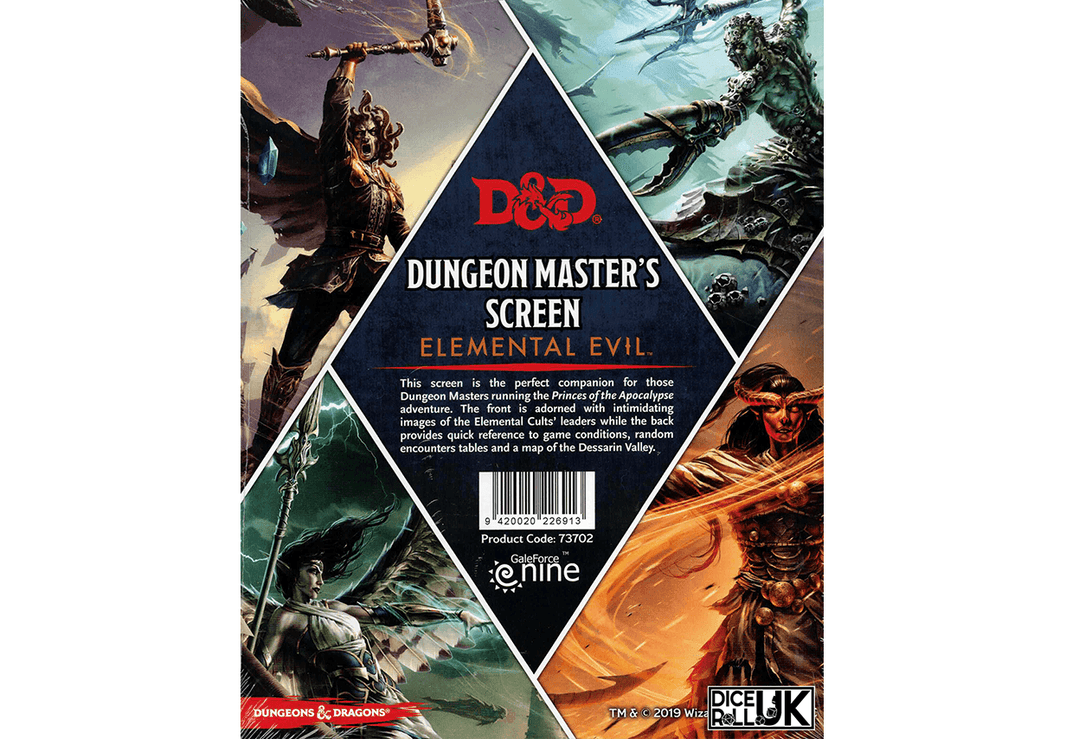 Elemental Evil DM Screen Elemental Evil DM Screen from DiceRoll UK