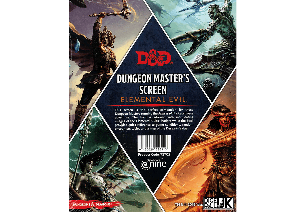 Elemental Evil DM Screen Elemental Evil DM Screen from DiceRoll UK