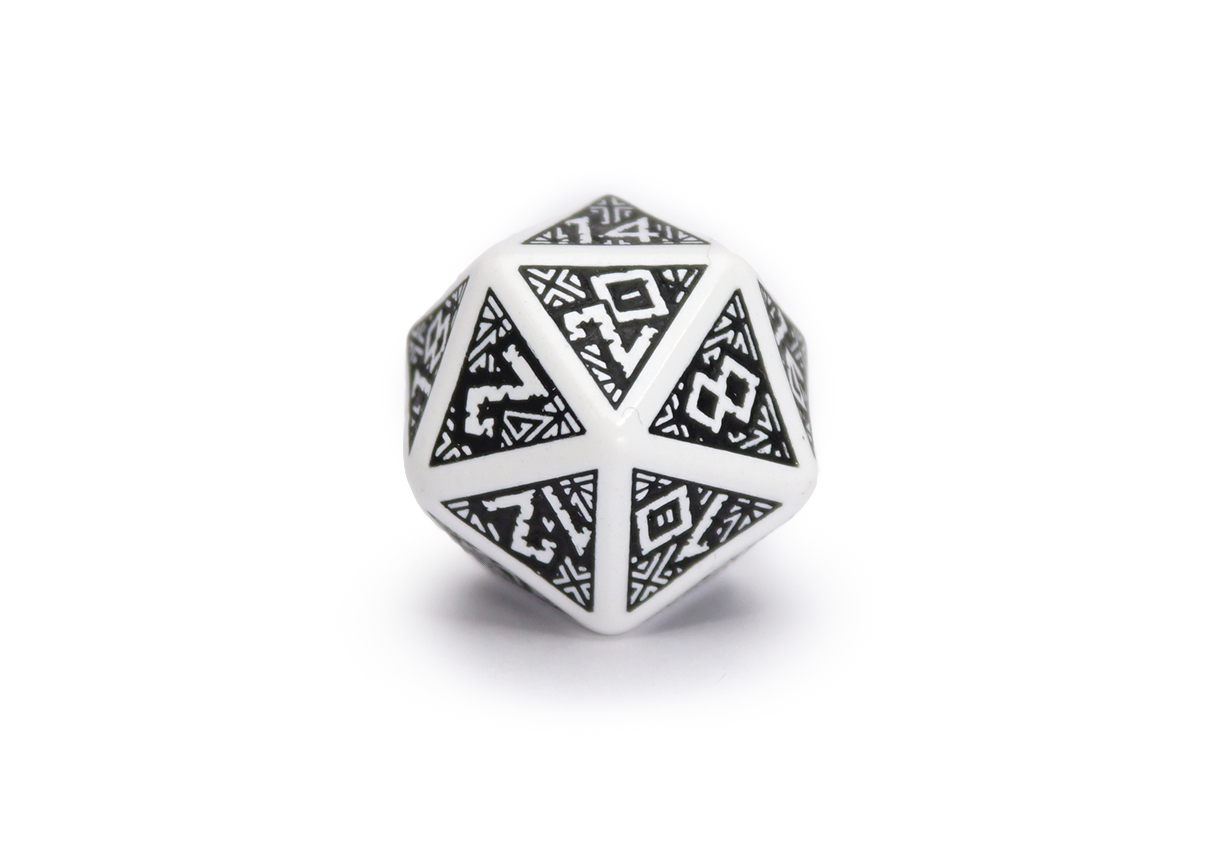 Dwarven Dice - White & Black