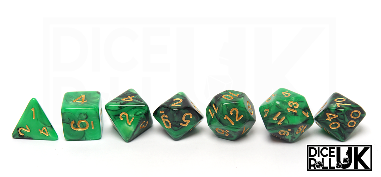 Elemental Dice | Black & Green