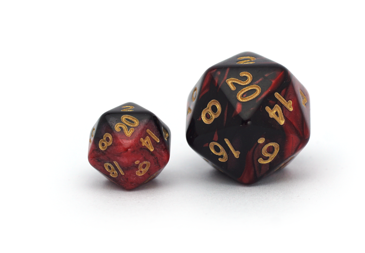 Elemental Dice | Mini | Black & Red