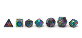 Metal Frame Anodized Dice rainbow full line up