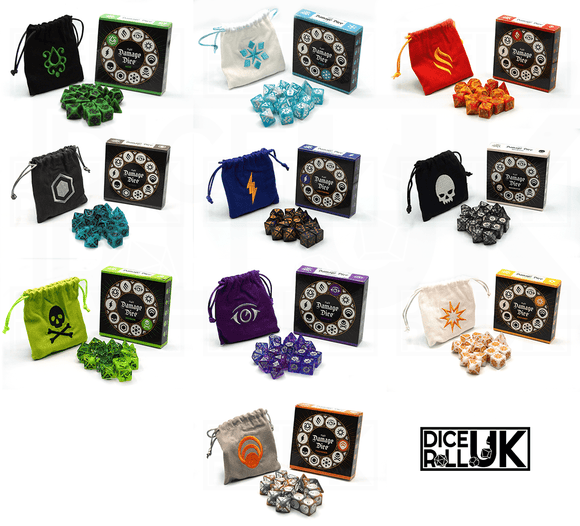 Damage Dice Collection - 10 Sets Damage Dice Collection - 10 Sets from DiceRoll UK
