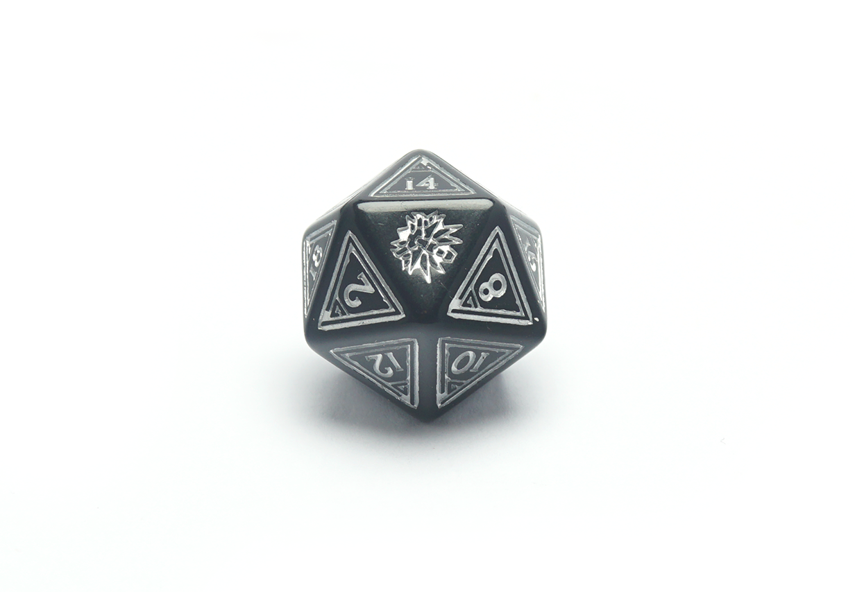 The Witcher Dice: Geralt The Silver Sword D20 Closeup