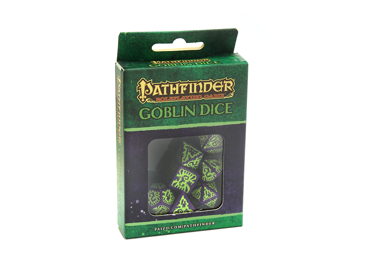 Pathfinder: Purple Green Goblin Dice Box Front