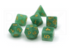 Green Jade Dice Set Full Polyset