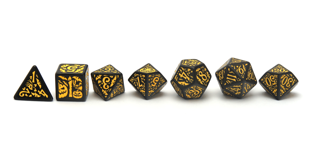 Halloween Pumpkin Dice Set full line up