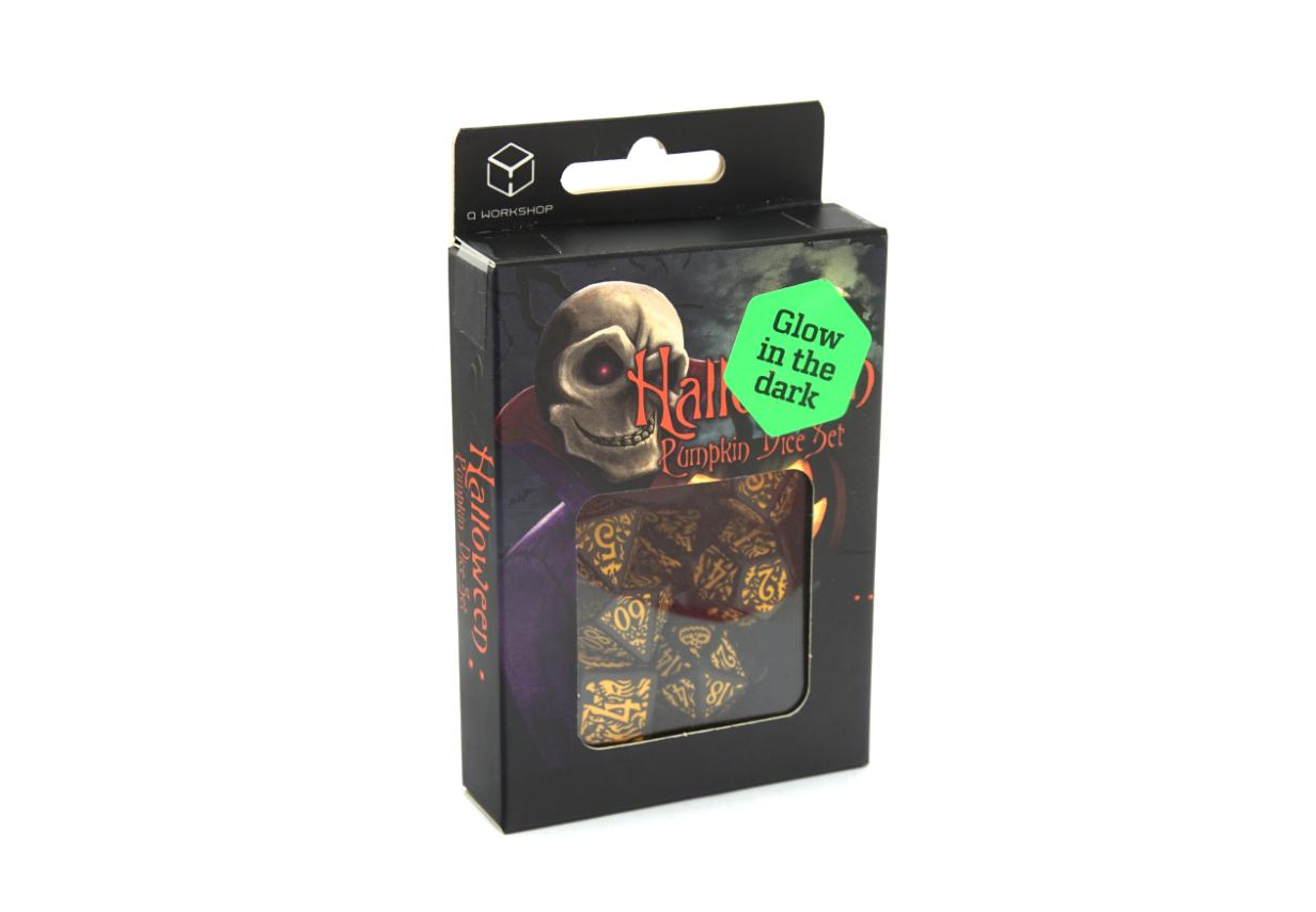 Halloween Pumpkin Dice Set front of the box