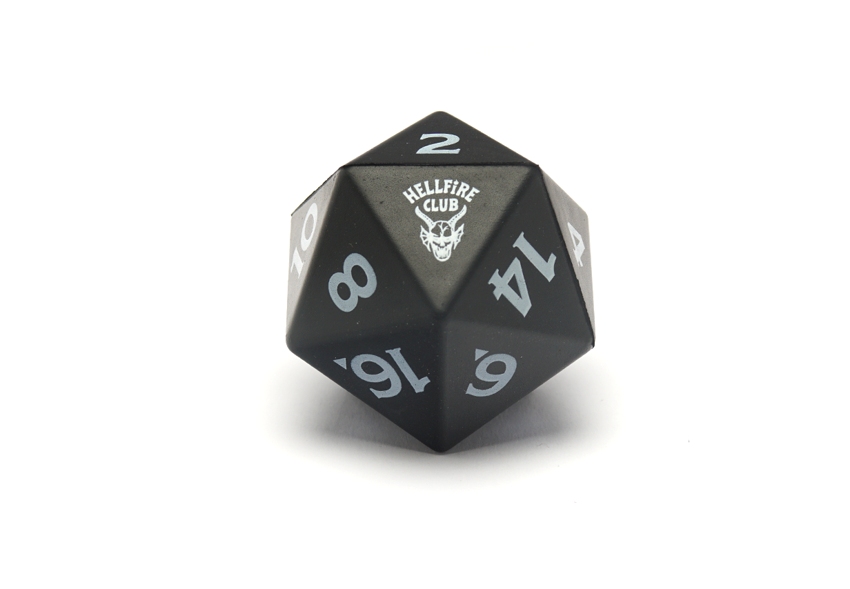 Stranger Things Hellfire Dice Stress Ball White Background