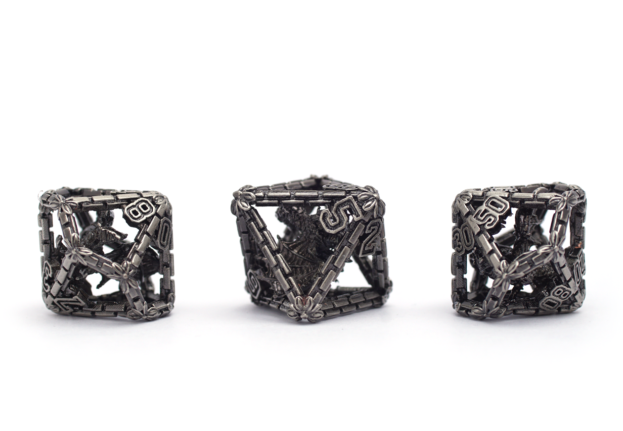 Chained Dragon Dice Dice Grouping Featuring D8, D12 and D%