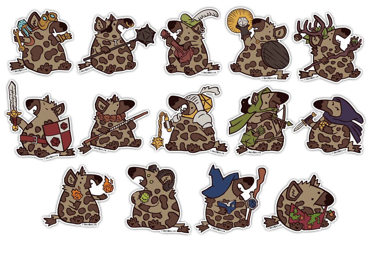 Dice Gnoll Sticker Pack