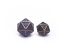 Bronze Mini Metal Dice Size Comparison