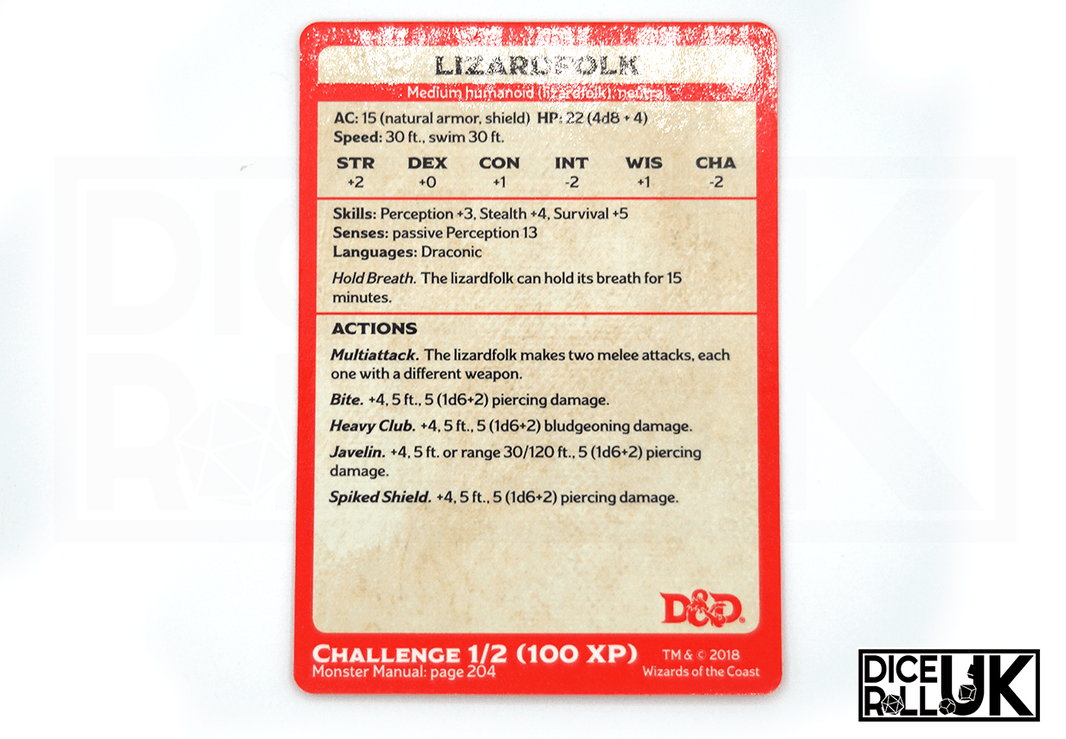 D&D Monster Cards Challenge 0-5 D&D Monster Cards Challenge 0-5 from DiceRoll UK