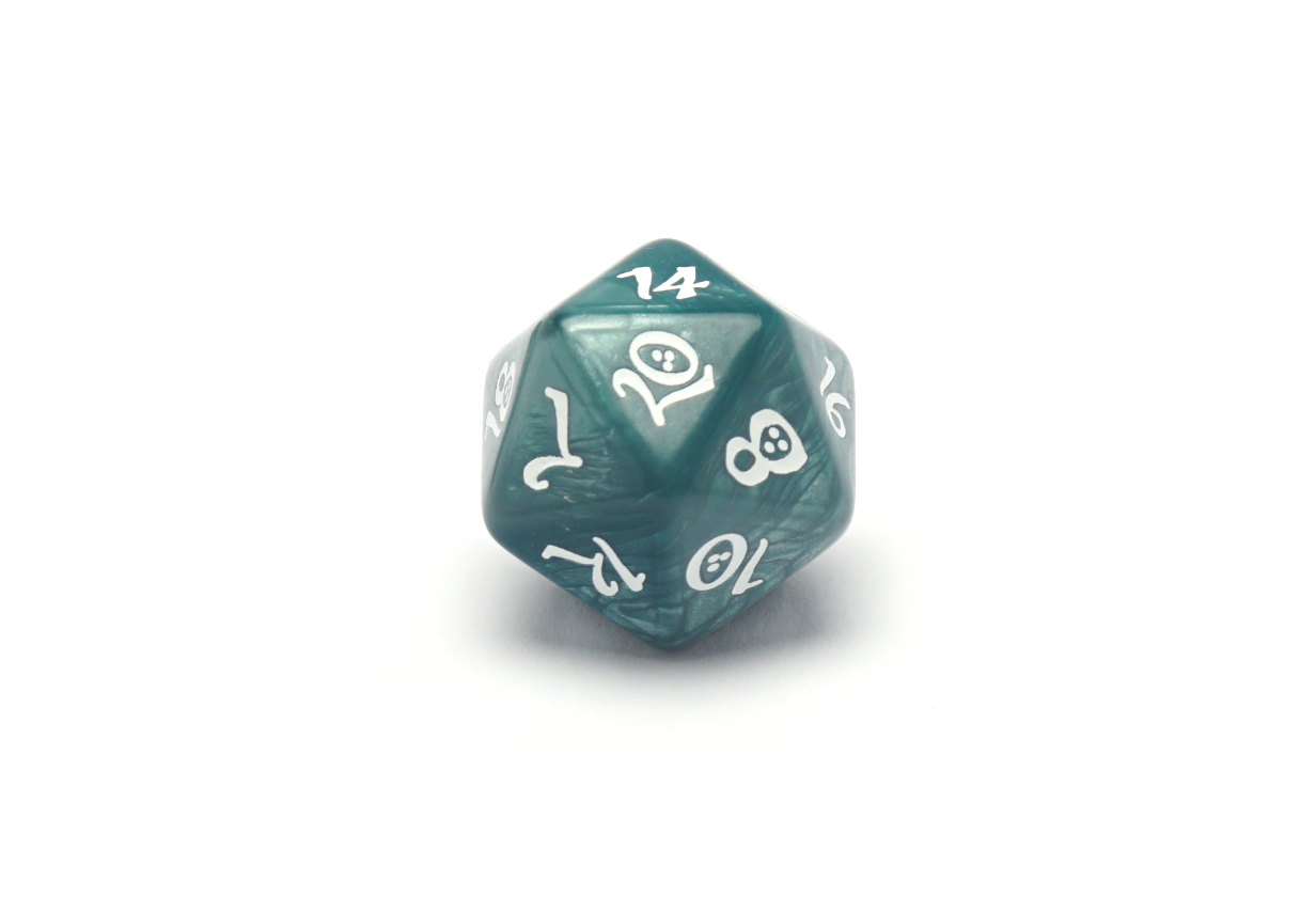 Classic RPG Dice Set - Stormy & White