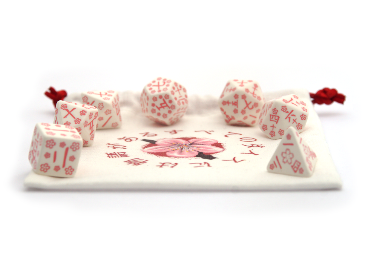 Japanese Dice Bag - Cherry Blossom Petals