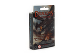 Dragons RPG Dice Set - Quartz white crystal appearance golden dragons box set rear