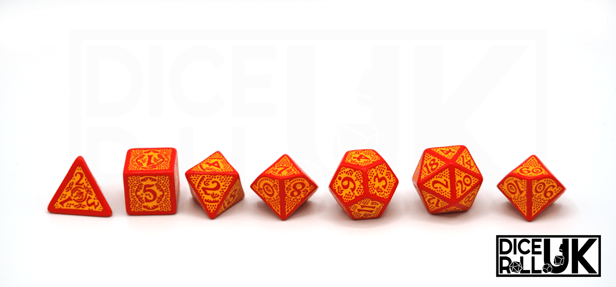 Dragon Slayer Dice - Red & Orange - Lineup