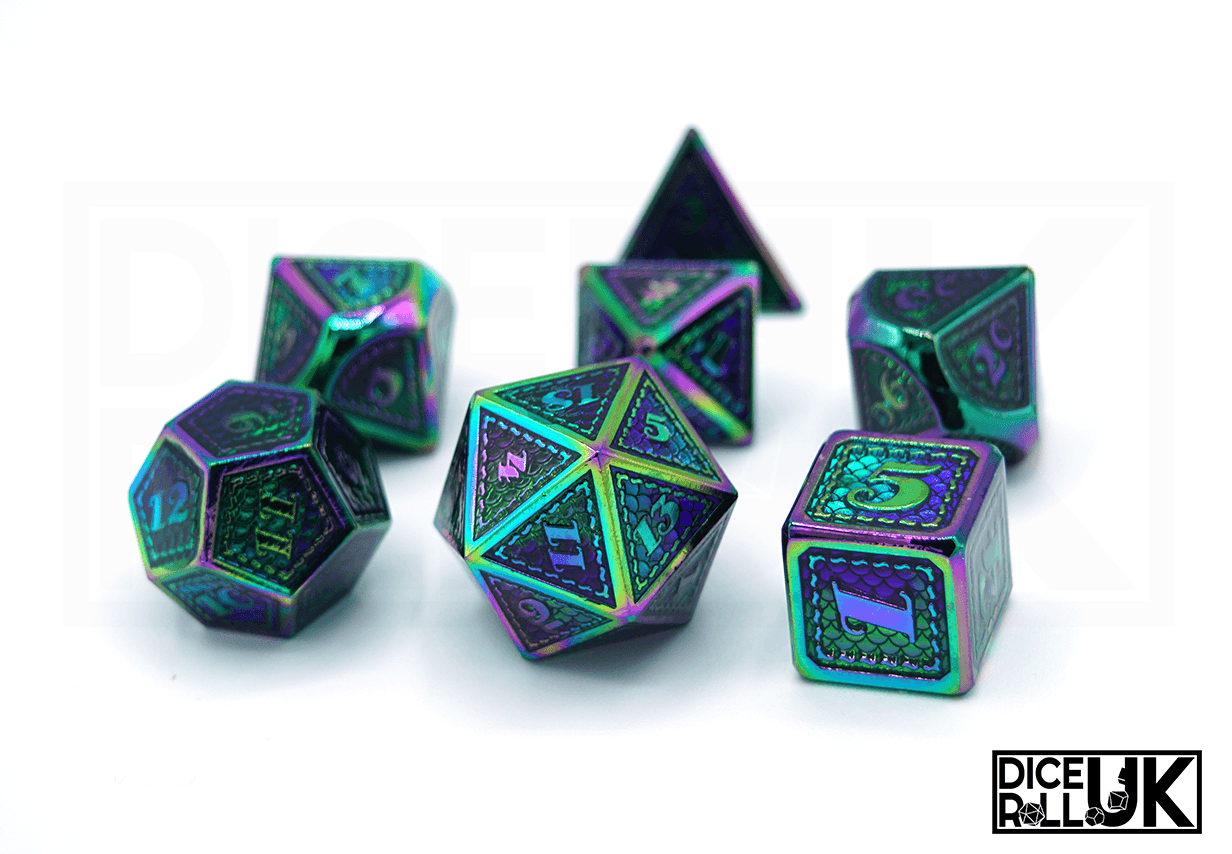 Rainbow Dragon Scale Dice - Full Set