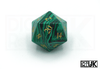 Malachite Dice D20 Closeup