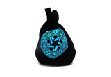 The Witcher Dice Bag: Yennefer black with blue obsidian star full of dice