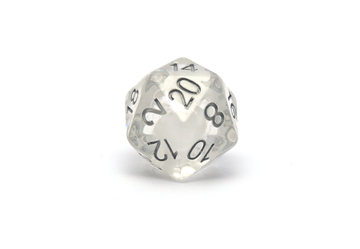 Swirl Dice | White | Silver Ink
