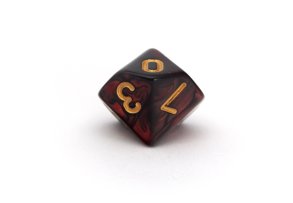 Elemental Dice | 10d10 | Black & Red