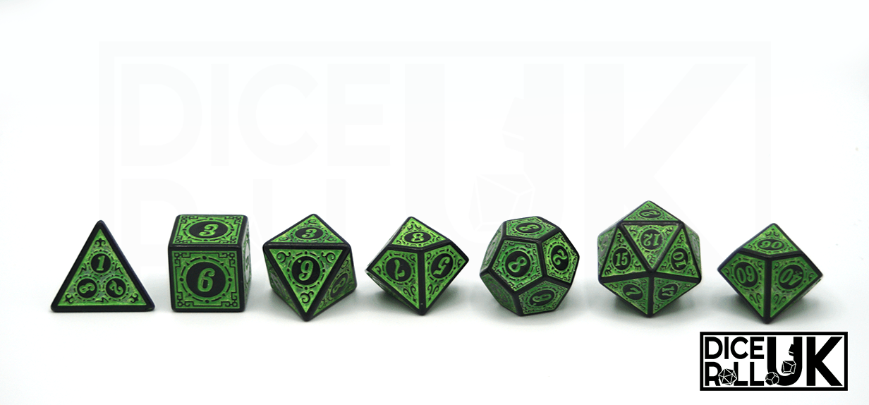 Green Carved Dice - Lineup
