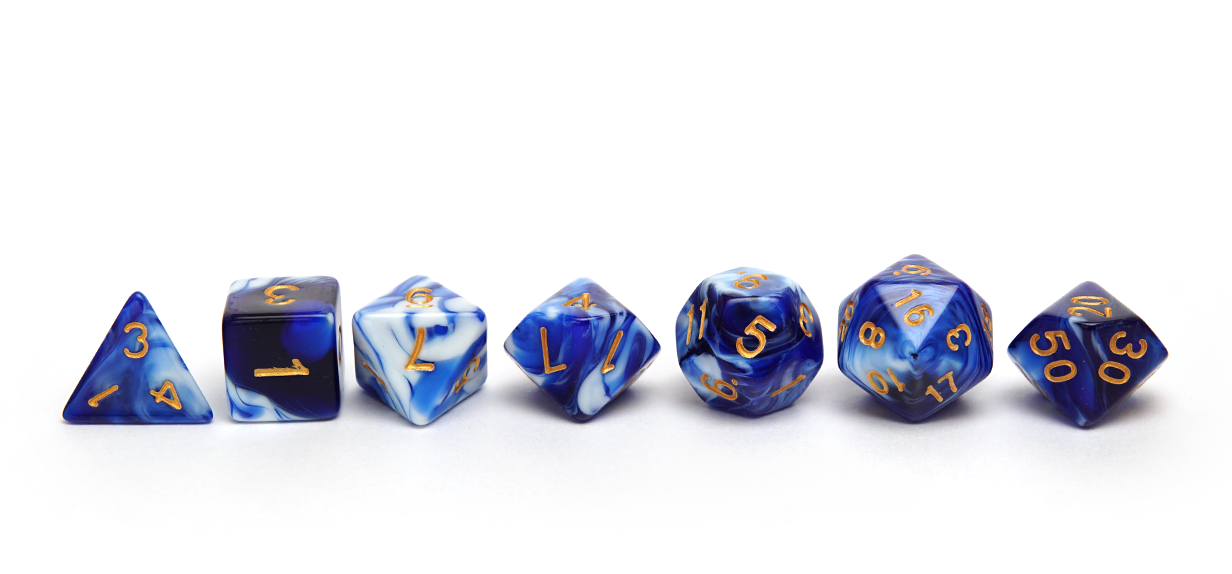 Marble Dice | Blue Porcelain