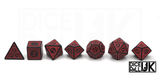 Red Carved Dice Set - Lineup