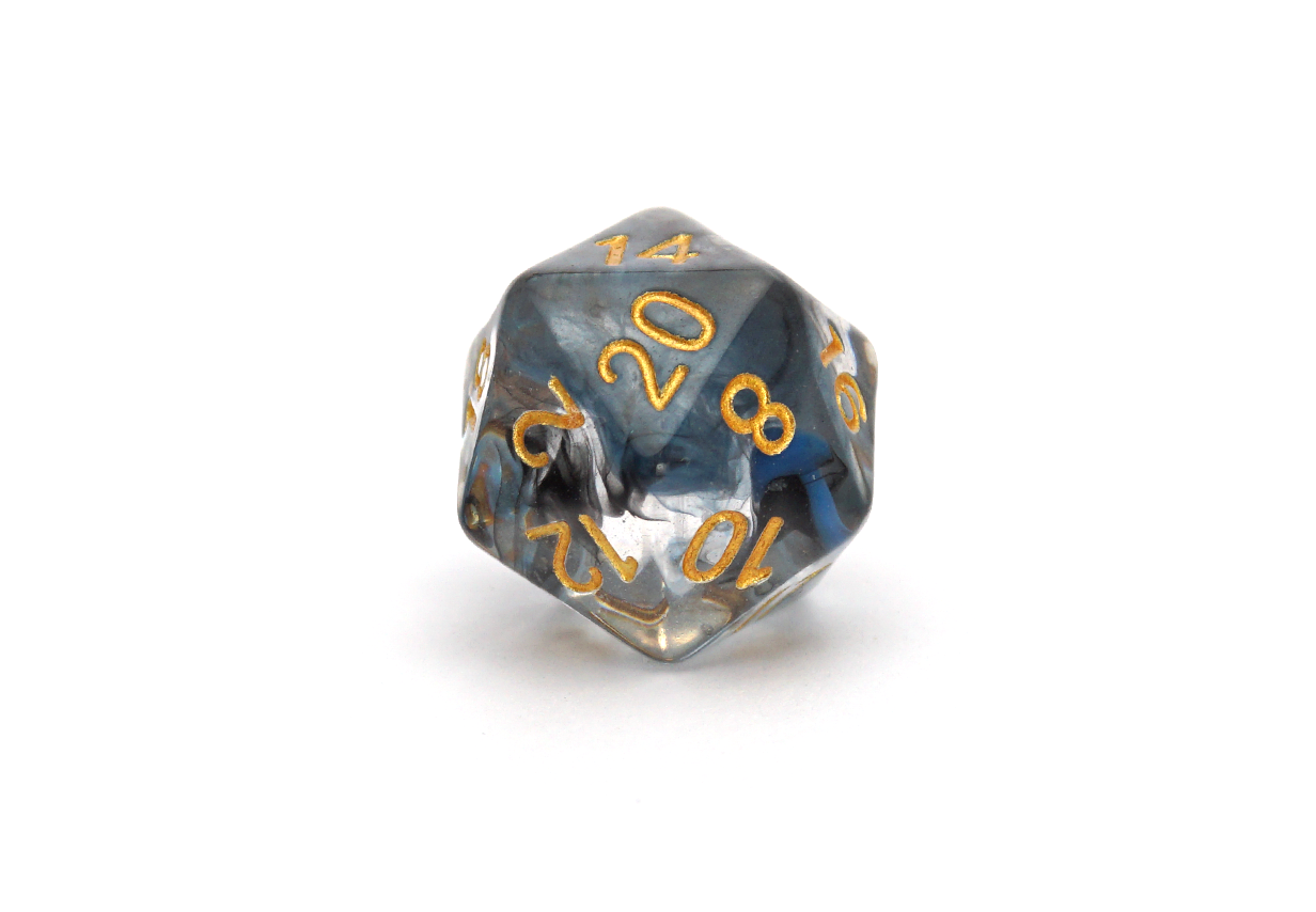 Swirl Dice | Black & Blue
