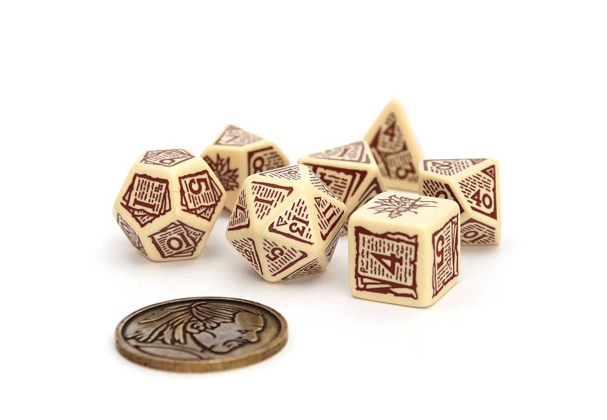 The Witcher Dice: Vesemir The Old Wolf Full Set Including Coin